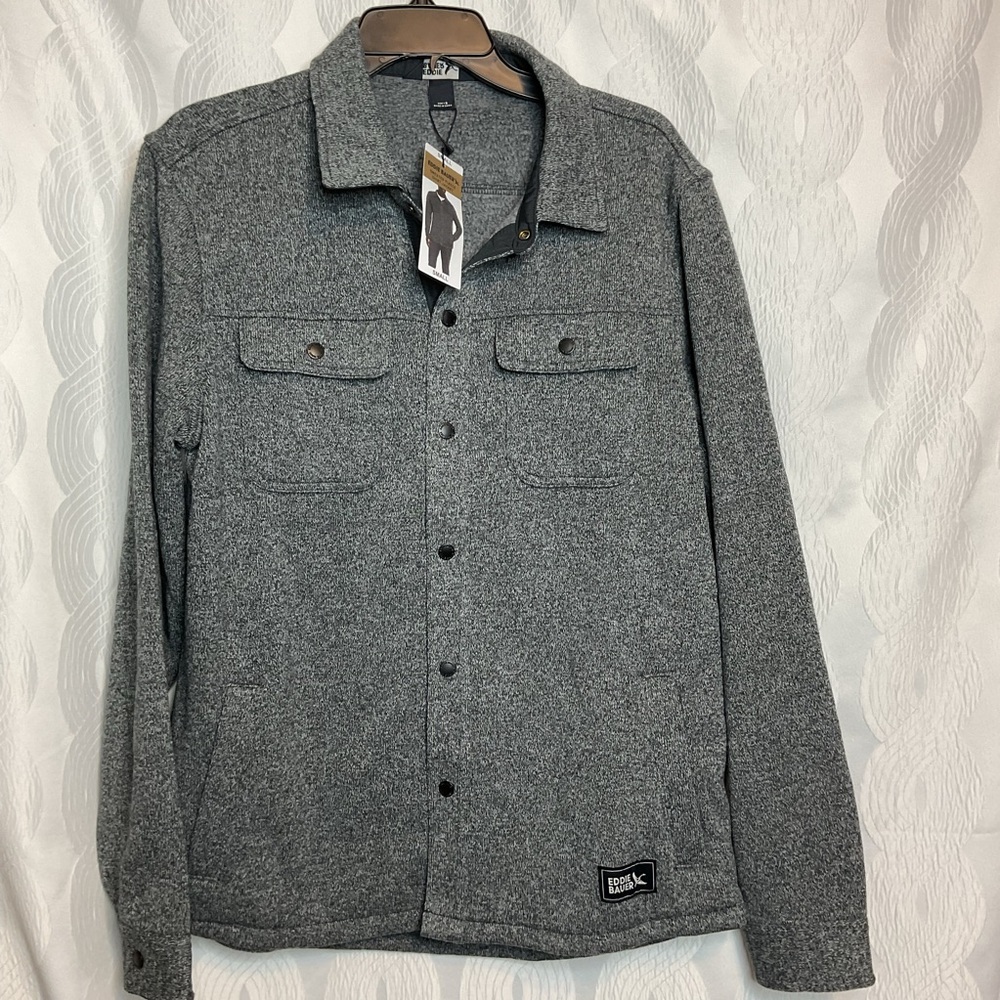 Eddie Bauer Sweater Fleece shirt jacket small NWT